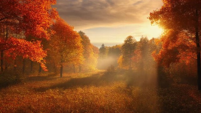 autumn landscape with trees