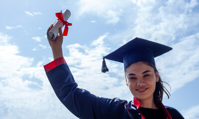 happy graduate with diploma