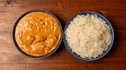 Mughlai dum aloo with basmati rice