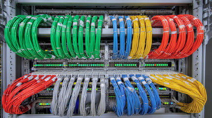 Cable management in a data center with organized wiring systems