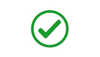 Green checkmark inside a circle, against a white background, conveying approval or confirmation