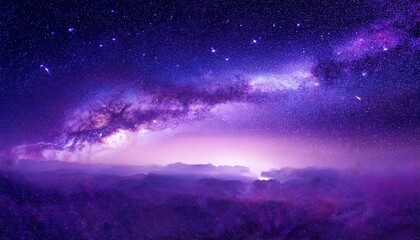 Fototapeta premium Space Purple Nebula Sky Background
