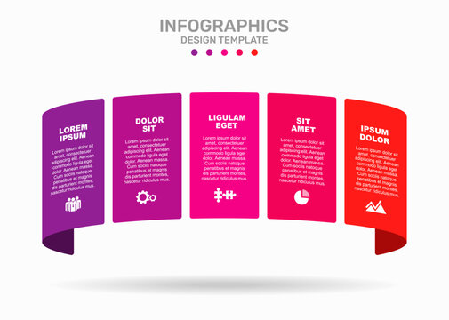 Infographic panels with icons and headings, ideal for business, planning, structured data presentation. Vector illustration.