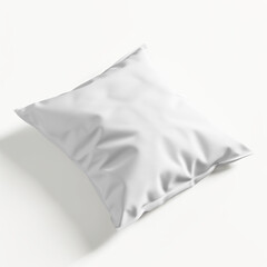 Naklejka premium White satin pillow mockup on a white background