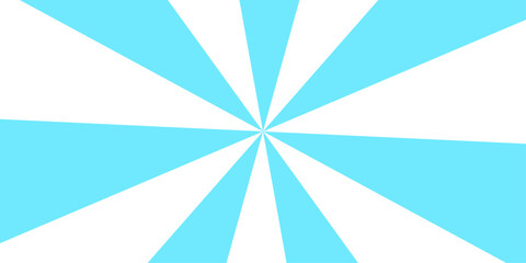 Bright sunbeams background Retro ray sunburst circle light and bright starburst wallpaper. Party invitation, carnival circus ticket ray pattern. Gradient white and blue vintage illustration vector © JERRY