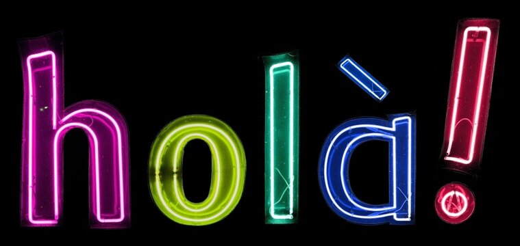 hol&agrave;! luces de ne&oacute;n multicolores