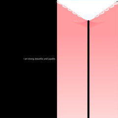 Empowerment Feminine Beauty Abstract Pink Gradient with Lace Pattern