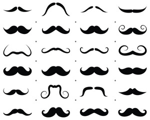 Mustache Silhouette Set