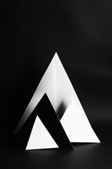 Fototapeta premium Geometric holiday pyramid silhouette composition