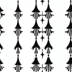 Abstract geometric holiday bell border repeating pattern Repeating Pattern Tile Repeating Pattern Tile