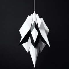 Geometric holiday chandelier with crystal elements