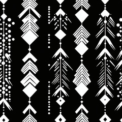 Geometric holiday staircase garland repeating border Repeating Pattern Tile Repeating Pattern Tile