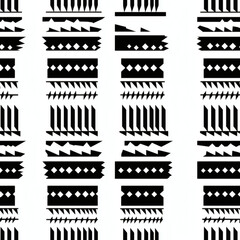 Geometric holiday staircase garland repeating border Repeating Pattern Tile Repeating Pattern Tile