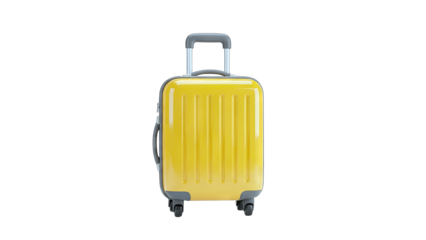 Yellow Suitcase Isolated on White Background