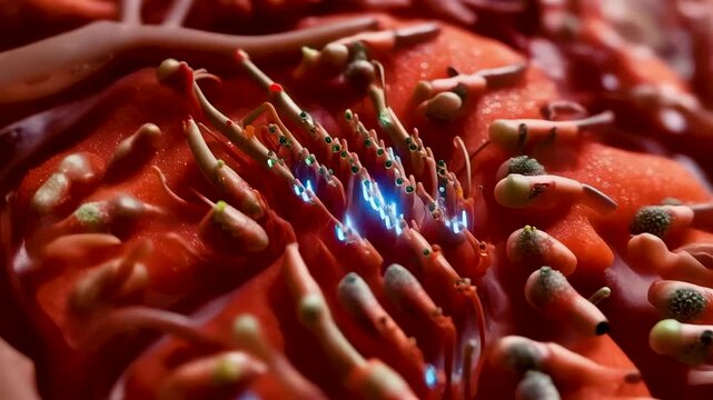 Light entering the human eye focusing on the retina where rods and cones convert photons into electrical signals along the optic nerve