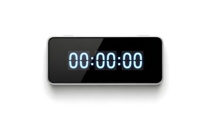 An electronic timer displaying the time 00:00:00 