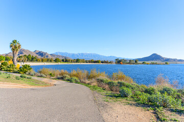 Sunny Winter View of the Lake Perris State Recreation Area