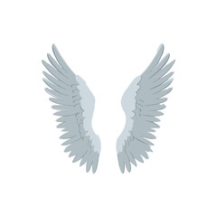 Obraz premium Elegant Angel Wings Icon on a White Background