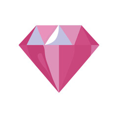 Elegant Pink Diamond Illustration on White Background