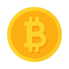 Obraz premium Golden Bitcoin Cryptocurrency Coin Illustration on White Background
