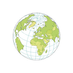 Obraz premium Hand-Drawn Earth Globe Illustration for Education or Travel