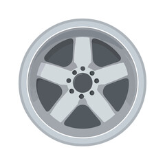 Obraz premium Modern Alloy Wheel Rim Isolated on White Background
