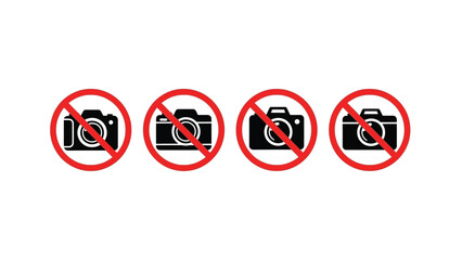 No Photography Allowed Camera Icons.