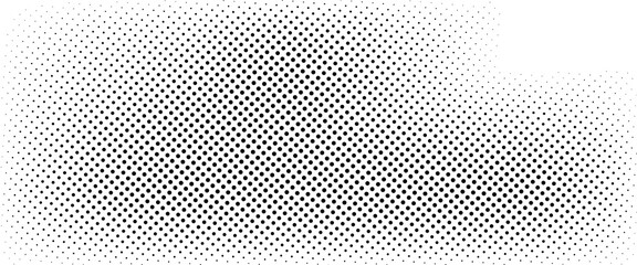 Black-white gradient halftone dots background. Pop art in vector illustration for your creative design