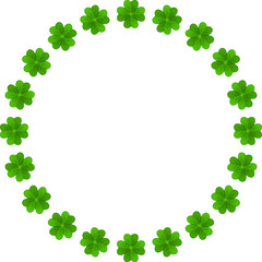 Fototapeta premium Pat_Clover_Leaves_Frame_04.eps