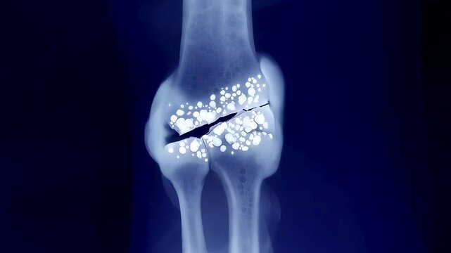 Medical X ray view of bone fracture healing over time showing callus formation calcium buildup and full skeletal remodeling process