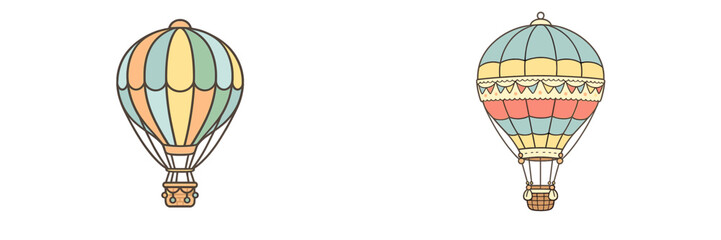 Obraz premium Colorful hot air balloons float in the sky during a summer festival in a lively atmosphere surrounded by people and activities