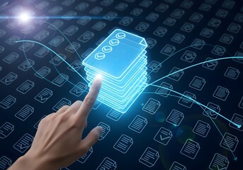 Corporate digital compliance, managing verified electronic data, ensuring regulatory adherence and systematic file completion.