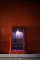 window in the old mexican house