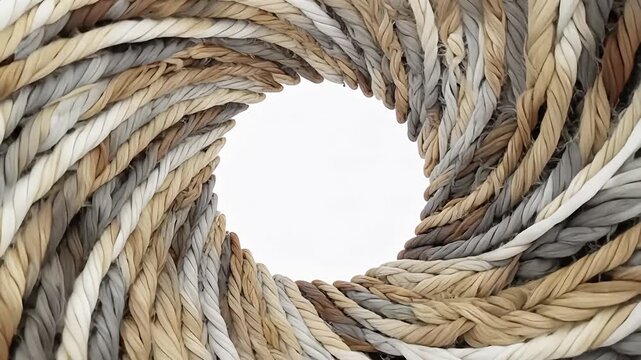 Coiled Rope Vortex Texture Close Up.