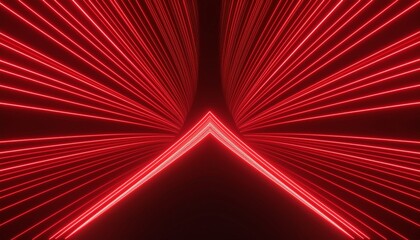 red neon light line background
