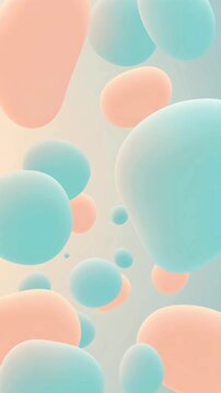 Abstract liquid shapes rotate slowly in a calming composition, creating a balanced visual experience in a digital environment from a frontal viewpoint.mp4