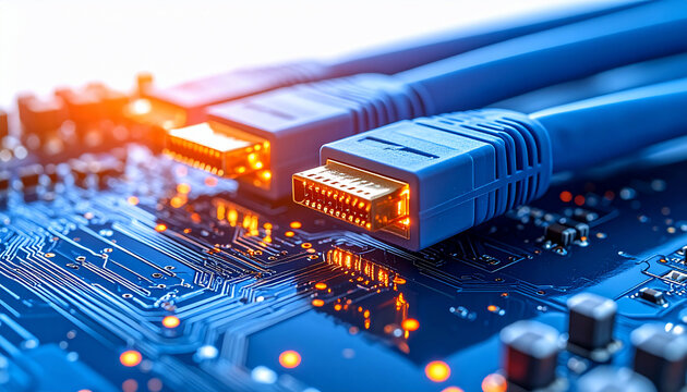 HDMI Cables on Circuit Board