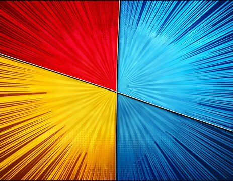 colorful comic book style background with blue red and yellow panels