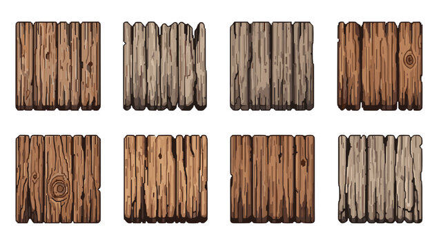 Collection of various wooden fence panels
