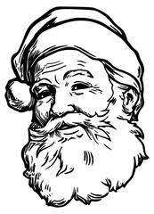 Santa Claus portrait in profile