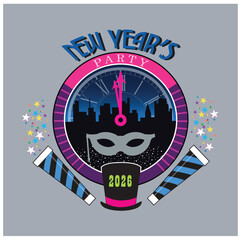 A design logo for a New Year's Eve Party