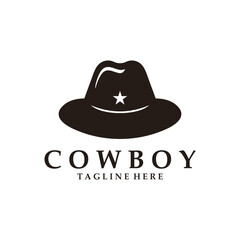 Cowboy hat Logo template vector illustration