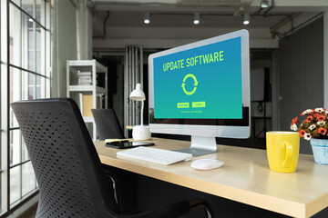 Software update on computer for modish version of device software upgrade
