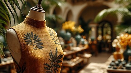 Mannequin wearing elegant gown high resolution picture