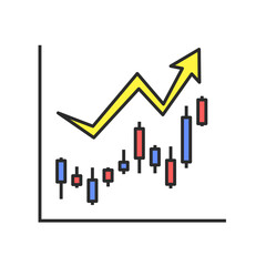 株価、投資、ローソク足、利益、資産運用、キャピタルゲインの増減、好景気、インフレ