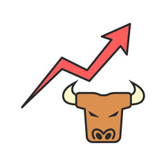 ブル、ベア、投資、株、上昇、増加、利益、資産運用