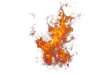 High-Intensity Fire Blast Explosion PNG Cutout