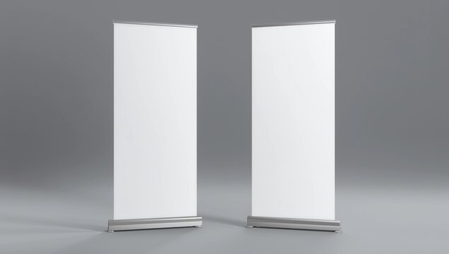 A4 A3 PVC PP paper Table Top Set Stand Mini Roll Up Banner,Pull Up Banner Standee Banner Stand,Table Banner Stand,Banner Stands Product. 3d render illustration