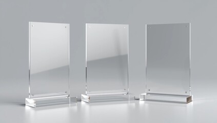 Blank Card stand type top loader Table Tent. 3d render illustration