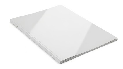 Blank white magazine mockup with a minimalist design.